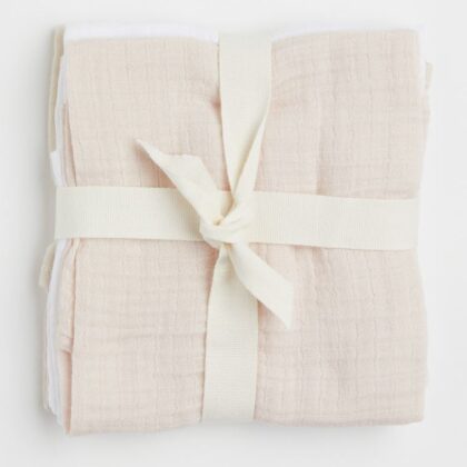 Set of 3 muslin baby blankets