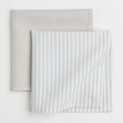 Baby blankets, muslin, 2 pcs.