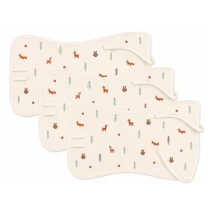 Natural Print Organic Nappy Set - Tree