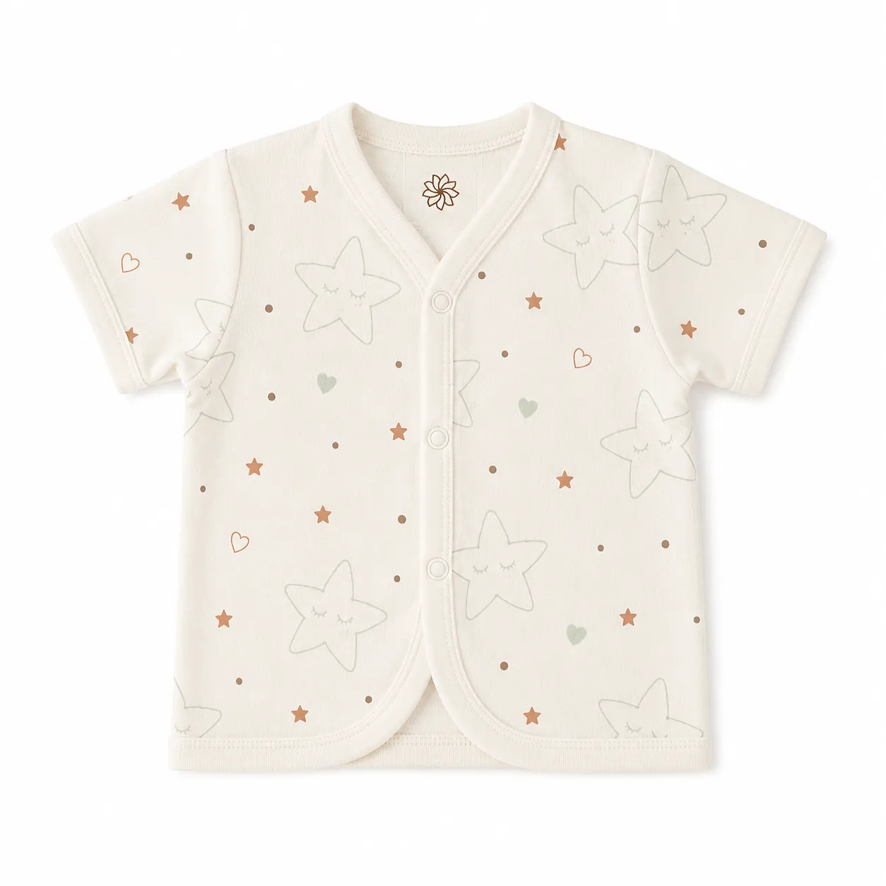 Natural Print Organic Garment Set - Star - Image 2