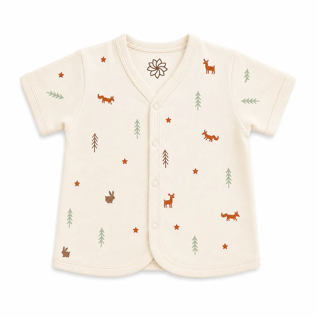 Natural Print Organic Garment Set - Tree - Image 2