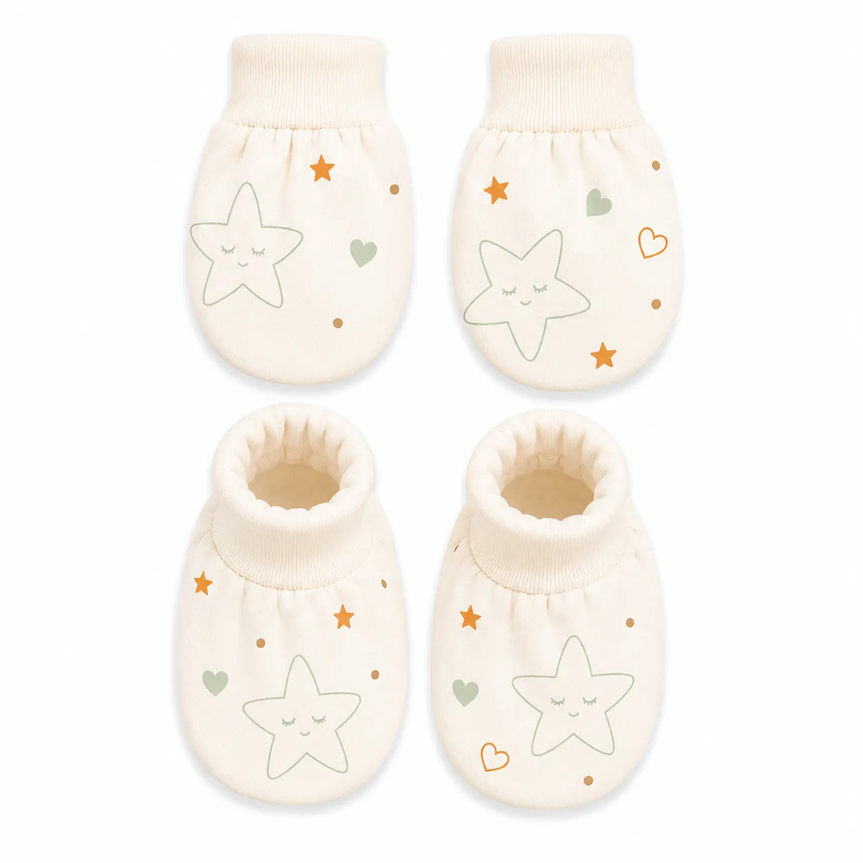 Natural Print Organic Garment Set - Star - Image 4