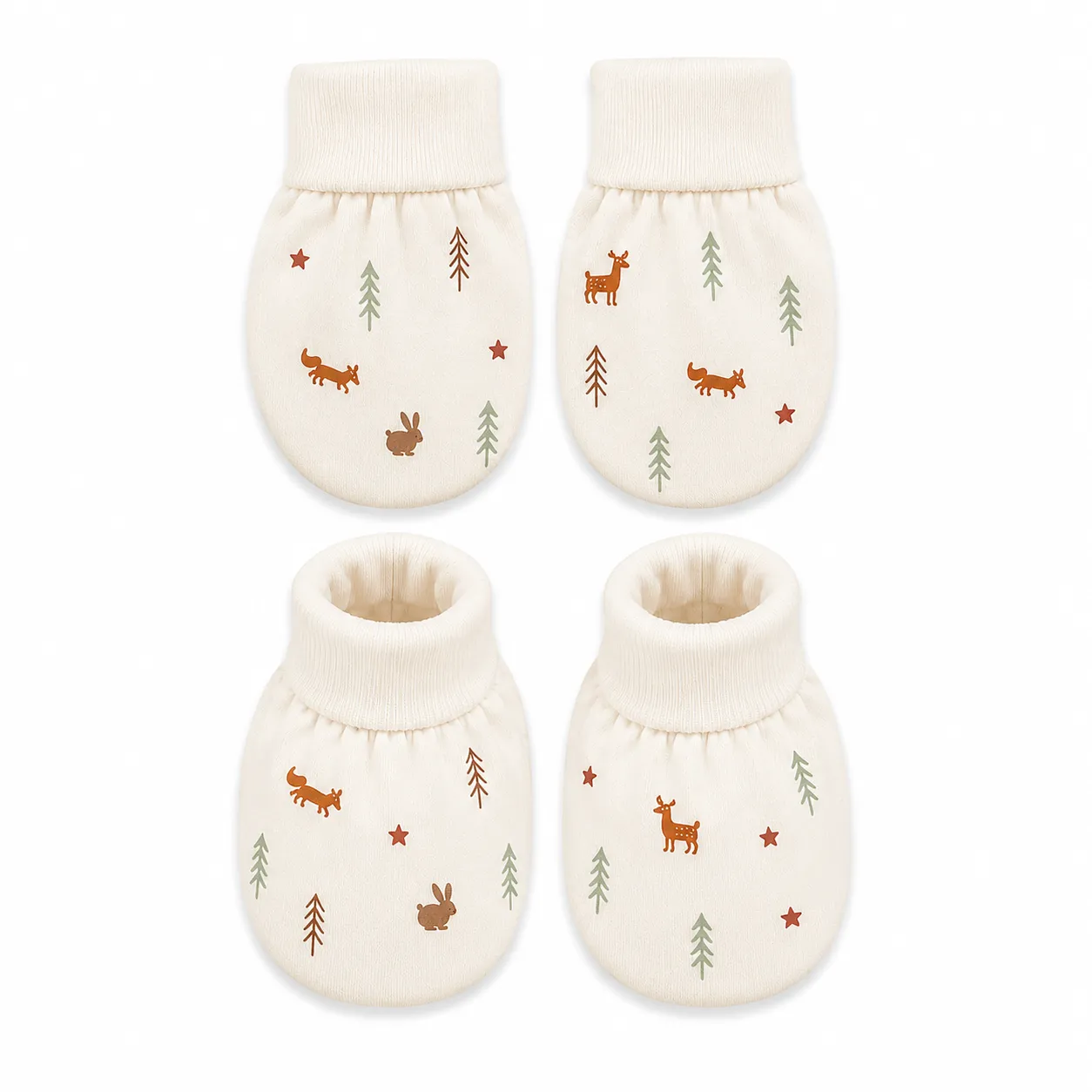Natural Print Organic Garment Set - Tree - Image 4